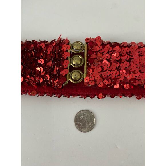 Red sequin belt size 2 - Picture 2 of 4
